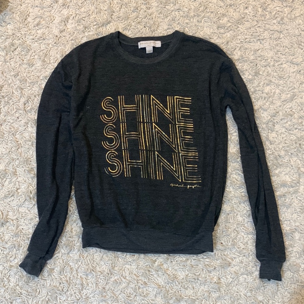 Womens Spiritual Gangster “Shine” grey longsleeve